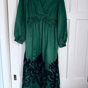Nikasha from Anthropologie Green Long Sleeve Maxi Dress